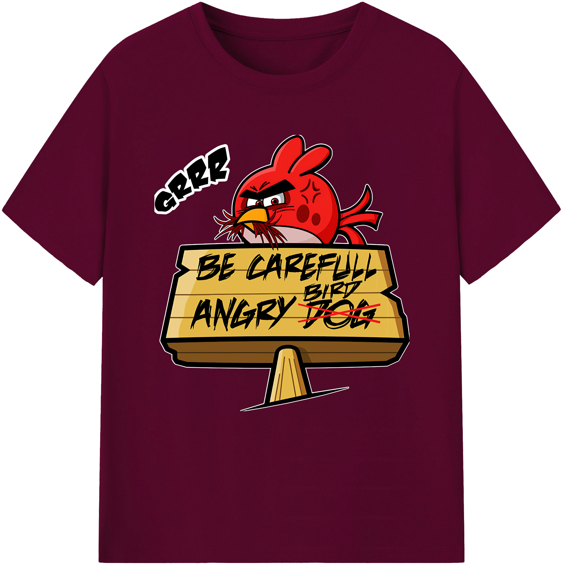 （画像用） Angry Birds アングリーバード レディースカジュアルプリントTシャツ（綿100％）